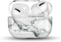 Compatible avec Airpods Pro Housse, Mignon en Marbre PC Dur Cover Portable et Antichoc Housse de Protection Airpods Pro Écouteur Accessoires pour Airpods Pro Boîtier de Charge-Blanc