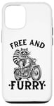 Coque pour iPhone 13 Free And Furry Moto Rider Biker Raton laveur