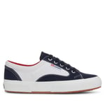 Superga Unisex Adult 2750 Blocks Trainers (White/Navy/Red) - Size UK 4