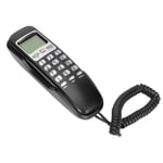 (Black)Corded Telephone Wired Telephone With LCD Display Support REDLAL