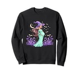 Spooky Halloween Witch Baby Bump for Pregnant Woman Sweatshirt