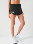 adidas Womens Running Adizero Shorts - Black, Black, Size Xl, Women