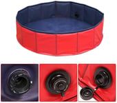 LYYJF Paddling Pool for Pets& Kids, Sturdy Foldable Dog Swimming Pool Bathtub Children Ball Pits Kids Paddling Bathing Pool For Garden Patio Bathroom,Red,120 * 30CM