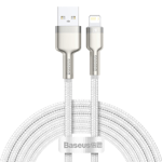 Baseus Cafule Metal USB-A til Lightning Kabel, 2.4A, 2m - Hvit