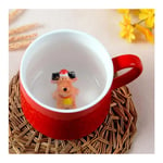 Yzmrbdqc - Tasse de noël café lait petit déjeuner tasse bonhomme de neige père noël dessin animé tasse en céramique 3D Animal cadeau de noël tasse