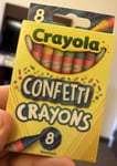 Crayola confetti ￼Crayons - New - Very Rare Made In USA Confetti Fun