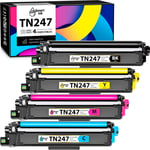 Cartouches De Toner Compatible Pour Brother Tn247 Tn243-Cmyk Tn 243 Tn 247 (Noir Cyan Magenta Jaune) Compatibles Pour Brother Mfc-L3750Cdw Dcp-L3550Cdw Mfc-L3770Cdw Hl-L3270Cdw Hl-L3230Cdw[X1374]