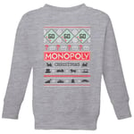 Monopoly Kids' Christmas Sweatshirt - Grey - 5-6 ans - Gris