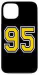 iPhone 13 Number 95 in Yellow White Black Case