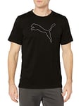 PUMA Men's Performance Cat Tee (Available in Big and Tall Sizes) T-Shirt, Black, XL