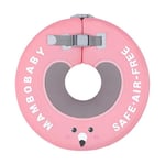 Mambobaby B510 Icke-uppblåsbar babyflytring nackring huvudflytring simring leksaker simtränare för [DM] pink Medium Size for 0-6 Months