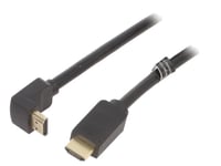 Cable HDMI 2.0 prise male HDMI prise male 270o UHD 4K 3D 2m - Noir