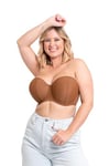 Curvy Kate Women's Luxe Strapless Bra, Opaque, Brown (Caramel Caramel), (Size:32J)