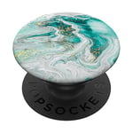 Teal Ink Marbled Design Pop Mount Sockets Phone Grip PopSockets Swappable PopGrip