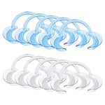 Vicloon 10Pcs C-Forme Ouvre La Lèvre, Jetables Ecarteur Bouche, Écarteurs à Usage Dentaire, Dentaires Extenseur pour Inspection Orale,Le Traitement, Blanchiment Dents (Transparent + Bleu)