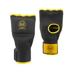 VIP Unisex Odex Carbon Fibre & Shock Gel Mma Boxing Inner Gel Gloves With 75cm Long Wrist Straps Fis Under Mitts Handwraps, Black, XL UK