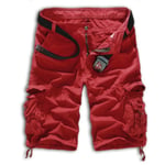 Herr Cargo Shorts Army Combat Camo Byxor Sport Byxor Nederdel Red 34