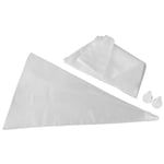 Zenker 42785 Lot de 20 poche à douilles jetables et 3 embouts réutilisables, Plastique, Blanc/Transparent, 33 x 19 x 2,3 cm