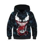 Spider-Man: Into The Spider-verse Hoodies Gwen Venom Spiderman Tröja Cosplay Barn Pojkar Flickor Huvtröja Pullover Jumper Toppar -a Blå Venom Blue venom 6-7Years