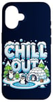 Coque pour iPhone 16 Antarctique Pingouin Lover Chill Out Cute Winter Pingouin Igloo