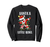 Christmas Costume SANTA'S LITTLE REBEL Funny Children Sweatshirt