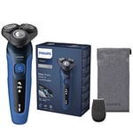 Philips Shaver Series 5000, Wet and Dry Electric Shaver, ComfortTech blades 360°, Contour Heads, Advanced Display, SmartClick Precision Trimmer, S5466/18 For Unisex-Adults