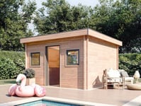 Abri / Studio de jardin Balmay en bois douglas ép.55mm surface totale 18.49 m²