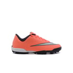 Nike Childrens Unisex Mercurial Vortex II TF Lace Up Orange Kids Football Boots 651644 803 - Size UK 4.5