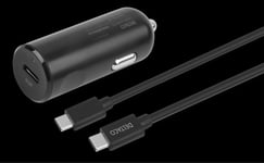 DELTACO USB-C Billader PD 20W + 1m USB-C Kabel - Sort