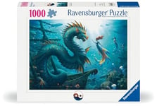 Ravensburger 12001434-Enchanted Depths Dragon, Sirène et Tortues-Puzzle de 1000 pièces pour Adultes et Enfants à partir de 14 Ans, 12001434