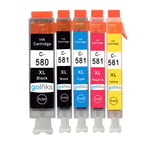 5 Ink Cartridges (5 Set) C-580/581 for Canon PIXMA TR8550 TS6351 TS8250 TS8352a 