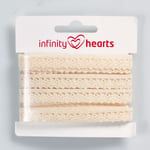 Infinity Hearts BlondebÃ¥nd Polyester 11mm 2 Ecru - 5m