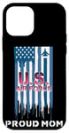 Coque pour iPhone 12 mini USA Air Force Proud Mama USAF Drapeau américain patriotique Veteran