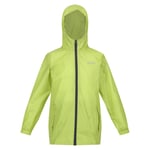 Regatta Childrens Unisex Great Outdoors Childrens/Kids Pack It Jacket III Waterproof Packaway Black (Green Algae) - Lime Green - Size 7-8Y