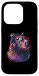 Coque pour iPhone 14 Pro Capybara DJ House Dance Club Beatmaker Casque de musique