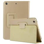 Leather Folio Flip Stand Plain Cover For Apple iPad Pro 10.5 iPad 10.2 Air 3 iPad 7th and 8th Generation (Gold)