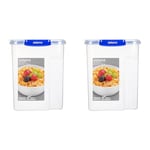 Sistema KLIP IT PLUS Cereal Storage Container | Airtight 4.2 Litre Food Pantry Storage Container | 4.2L | BPA-Free (Pack of 2)