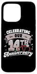 iPhone 15 Pro Max 14th Wedding Anniversary Celebrating 14 Years Matching Gift Case