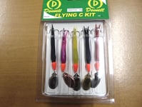 Dennett Flying C Spinning Salmon Lures VMC Treble Hooks Spinners pack of 5 x 15g