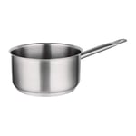 Vogue Stainless Steel Saucepan 16 cm / 1.5 Litre, Silver, Induction Compatible Pan, Compatible with Lid: M948 (Sold Separately), Suitable for All Cooking Surfaces, Dishwasher Safe, M943