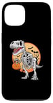 Coque pour iPhone 13 T-Rex Mummy Citrouille Dino Trick Treat Halloween