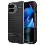 Caseology Parallax pour Google Pixel 9 Pro Fold Coque [Conception 3D Hexa Cube] [Protection de la Technologie Air Space] Coque pour Google Pixel 9 Pro Fold - Matte Black