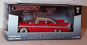 GREENLIGHT 1/43 DIECAST 1958 PLYMOUTH FURY "CHRISTINE" MOVIE CAR RED/WHITE 86529