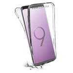 Evetane - Coque Silicone Compatible Samsung Galaxy S9 - Protection Intégrale 360, Fine et Transparente - Coque Avant & Arrière - Haute Résistance - Transparente
