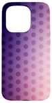 Coque pour iPhone 15 Pro Dégradé de couleur violet et rose à pois