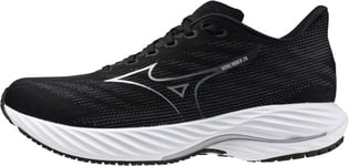 Mizuno Wave Rider 28 WIDE FIT 2E Mens Running Shoes Black Cushioned Trainers