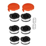 INF Ersättning Trimmer Line Spool Set för BLACK+DECKER AF-100 6 spools