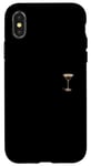 Coque pour iPhone X/XS Verre à expresso Martini minimaliste élégance de poche