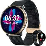 Montre Connectée Femme Smartwatch Sport:Repondre Appel 1.43"" Hd Étanche Écran Tactile Bracelet Connectee Avec Fréquence Cardiaque Moniteur De Sommeil Podomètre Fitness Tracker Pour Android Ios Ronde