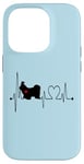 Coque pour iPhone 14 Pro Shih Tzu Dog Heartbeat EKG Funny Dogs Amoureux et propriétaire